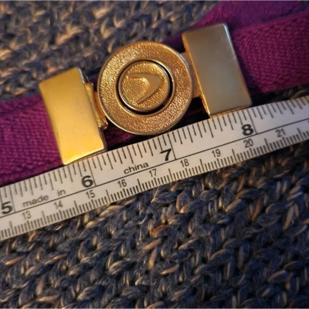 60s Vintage Purple And Gold Belt‎ Stretchy